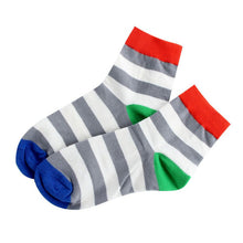 100% Cotton Warm New Men Mixed Color Wide Stripe Ankle Soft Casual Socks PY8