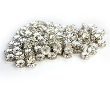 100 Pcs Rhinestone Crystal Rondelle Spacer Bead Plated 8mm Crystal Fast Shipping Feida