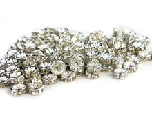 100 Pcs Rhinestone Crystal Rondelle Spacer Bead Plated 8mm Crystal Fast Shipping Feida