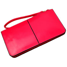 100% r Retro Long Card Holder Purse Leather Stitching Lady Women Wallet