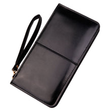 100% r Retro Long Card Holder Purse Leather Stitching Lady Women Wallet
