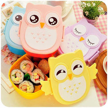 1000ml Food Grade Plastic Lunch Box Cute Cartoon Owl Food Fruit Storage Container Portable Bento Box For Children Gifts82621