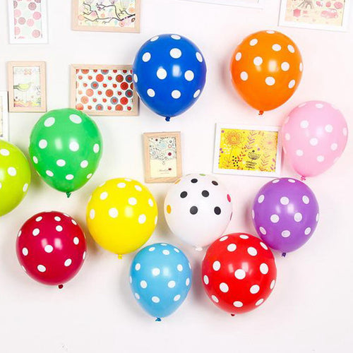 100PCS 12 inch 2.8g Latex Balloons Birthday Decoration Home Decor Polka Dot Balloon for Party Wedding Kids Children Toy