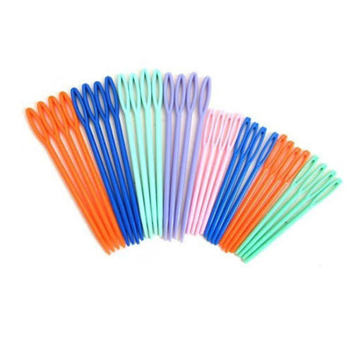 100Pcs Crochet Hook Child Plastic Kid Weave Education Sewing Knitting Cross Stitch Knit Needle47333