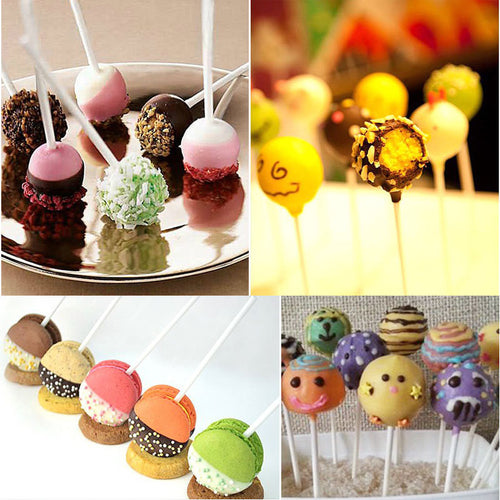 100Pcs15cm Pop Sticks Chocolate Cake Cookie Lollipop Lolly Candy Making Mould 55271