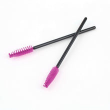 100pcslot make up brush Pink synthetic fiber Disposable Eyelash Brush Mascara Applicator Wand Brush Cosmetic Makeup Tool