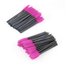 100pcslot make up brush Pink synthetic fiber Disposable Eyelash Brush Mascara Applicator Wand Brush Cosmetic Makeup Tool