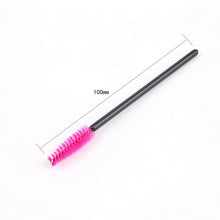 100pcslot make up brush Pink synthetic fiber Disposable Eyelash Brush Mascara Applicator Wand Brush Cosmetic Makeup Tool