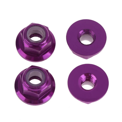 102049 HSP 1/10 4WD RC Car Purple Aluminum Nylon Nut M4 02190 Upgrade Parts