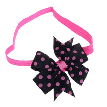 10PC Babys Headband Girls Kids Cute Hairband Elastic Wave Point Bowknot Pography Hair Wear Promotion