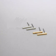 10PCS 18k Gold silver plated Simple Bar stud Earrings S081