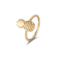 10PCS Cute Pineapple Rings Simple Funny Outline Fruit Rings Lovely Ananas Rings Party Gift R142