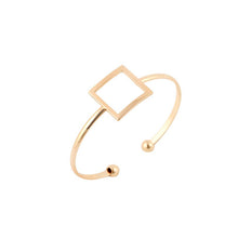 10PCS Copper Geometric Open Square Bracelets Bangles Ajustable Love Bangle Party Gifts G066