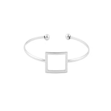 10PCS Copper Geometric Open Square Bracelets Bangles Ajustable Love Bangle Party Gifts G066