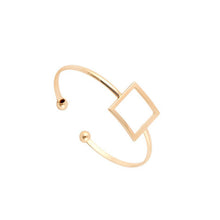 10PCS Copper Geometric Open Square Bracelets Bangles Ajustable Love Bangle Party Gifts G066
