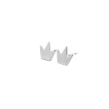 10PCS Cute Small Brushed Crown Stud Earrings Party Gift S103