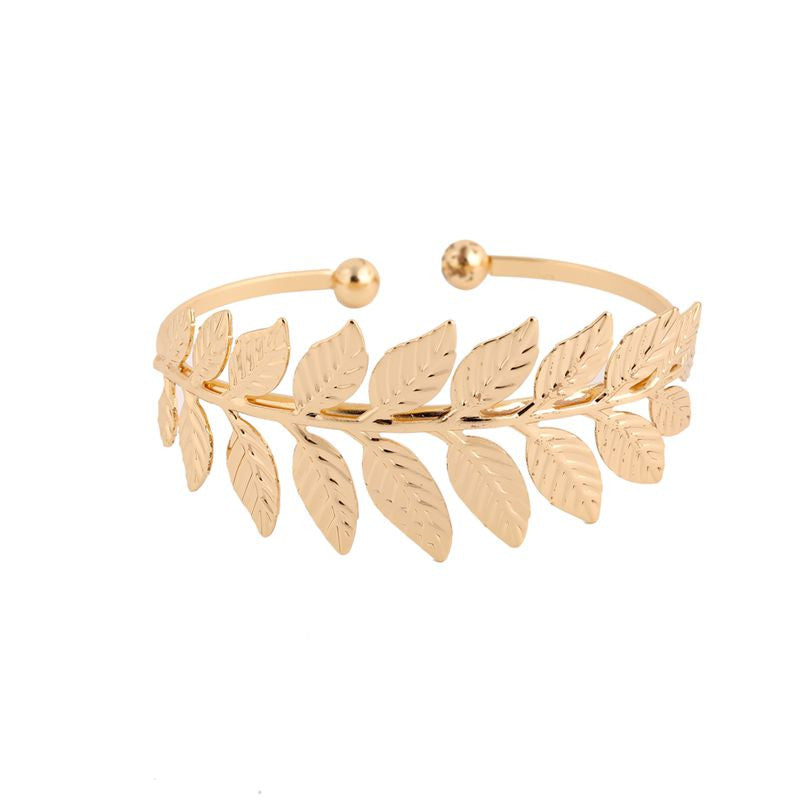 10PCS-G062 Vintage Open Leaf Bracelet Bangles Wedding Gift