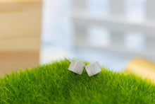 10PCS Gold Silver Rose GoldTiny Square stud earrings Simple earrings Gift mom Birthday Gift best friend Birthday S082