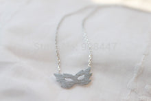 10PCS-N096 Gold Silver Tiny Fairy masquerade fox Mask Necklace fa,bohemia face mask necklace pendant