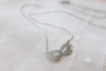 10PCS-N096 Gold Silver Tiny Fairy masquerade fox Mask Necklace fa,bohemia face mask necklace pendant