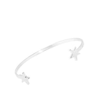10PCS Open Double Star Love Bangles Classic Adjustable Star Cuff Bangles Wedding Gifts G069