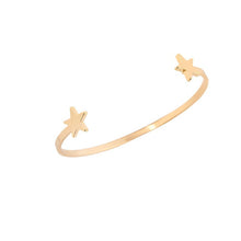 10PCS Open Double Star Love Bangles Classic Adjustable Star Cuff Bangles Wedding Gifts G069