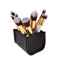 10PCS Professional rose gold makeup brushes Foundation Powder Eyeshadow Wood makeup brush brush Holder cosmetics Kit Tools