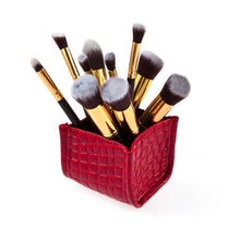 10PCS Professional rose gold makeup brushes Foundation Powder Eyeshadow Wood makeup brush brush Holder cosmetics Kit Tools