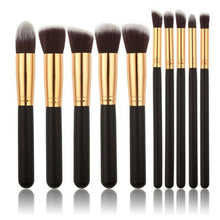 10PCS Professional rose gold makeup brushes Foundation Powder Eyeshadow Wood makeup brush brush Holder cosmetics Kit Tools