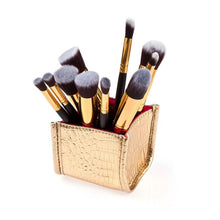 10PCS Professional rose gold makeup brushes Foundation Powder Eyeshadow Wood makeup brush brush Holder cosmetics Kit Tools