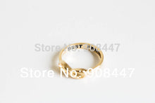 10PCS- Best Friends Ring Infinity Ring Engraved Rings O Jewelry Gold Silver plated Friends Gifts rings