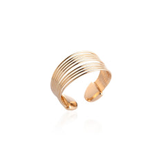 10PCS- Gold Silver Multilayer Personality Wire Rings