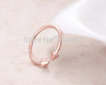 10PCS- double Arrow Ring Rose Gold Rose Gold Plated, Everyday Jewelry Simple Adjustable Rings