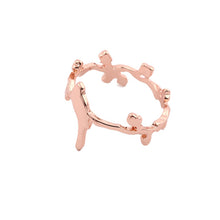 10PCS-R099 Cute Bird On Leaf Branch Ring,Animal Plant Rings