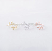 10PCS-R100 Jewelry Leave Rings Cute Double Leaf Ring, Plant Branch Rings girl's Gift