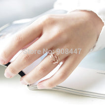 10PCS-R100 Jewelry Leave Rings Cute Double Leaf Ring, Plant Branch Rings girl's Gift
