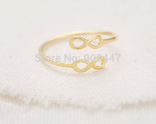 10PCS-R105 Personalized Double Infinity Ring,Adjustable Ring Gift