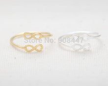 10PCS-R105 Personalized Double Infinity Ring,Adjustable Ring Gift