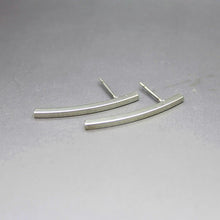 10PCS-S080 Jewelry Gold Silver and Rose gold Curved Bar stud Earrings Simple Bar Earrings