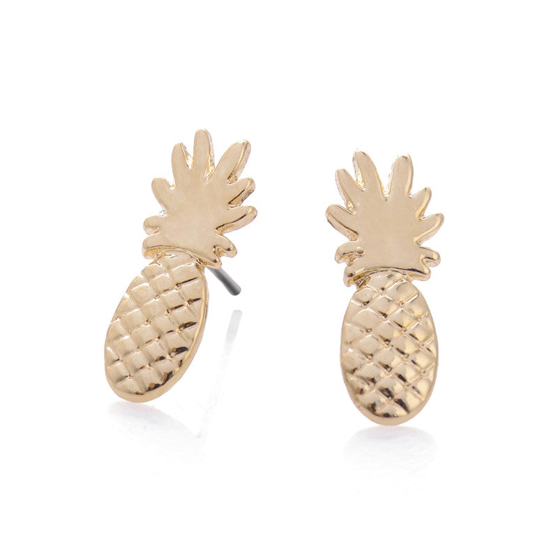 10PCS-S088 Jewelry Pineapple Earrings Cute Little Pineapple Stud Earrings Simple Fun Fruit Minimal Hipster Earrings