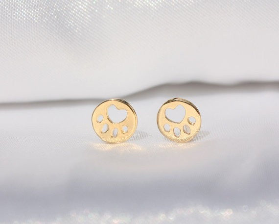 10PCS-S093 Valentine Earrings Cute Animal Bear Paw Stud Earrings Panda Palm Earrings Gifts
