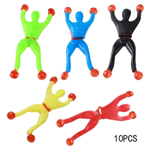 10PCS Climbing Superman Wall Climbing Spiderman Climb Walls Spider Men Superman Children's Toys