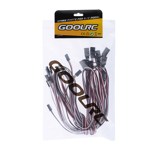 10Pcs 1000mm 1m Servo Extension Lead Wire Cable with All adapter plugs for RC Car Quadcopter Servo Receiver Connection