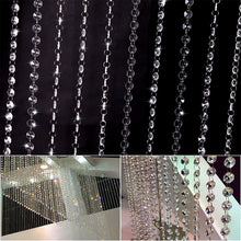 10pcss  1M/3.3 Foot Wedding DIY Decor Acrylic Crystal Beads Curtain Strand Garland PY6