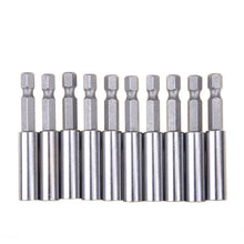 10Pcs 60mm Length Flexible Stretch Magnetic Bit Holder Extensions 1/4" Hex Shank Bit 82675