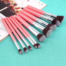 10Pcs Makeup Brushes Cosmetics Foundation Blending Makeup Brush Kit Set Wooden Makeup tool