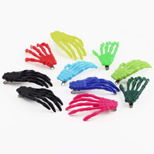 10pcsSkeleton Claws Skull Hand Hair Clip Hairpin Zombie Punk personality Horror Barrettes