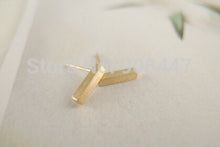 10pcs jewelry Silvergoldrose gold Square classical slim bar Stud Earrings S031