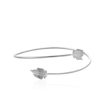 10pcs-G053 Gold Silver Bangle Bracelet Wraaped Double Leaf Bracelet Bangles