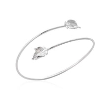 10pcs-G053 Gold Silver Bangle Bracelet Wraaped Double Leaf Bracelet Bangles